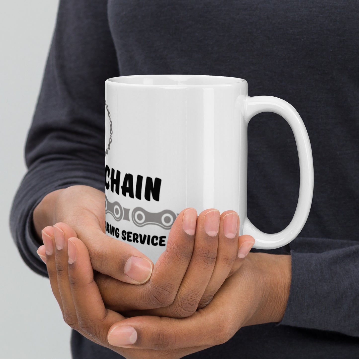 Weiße, glänzende Tasse